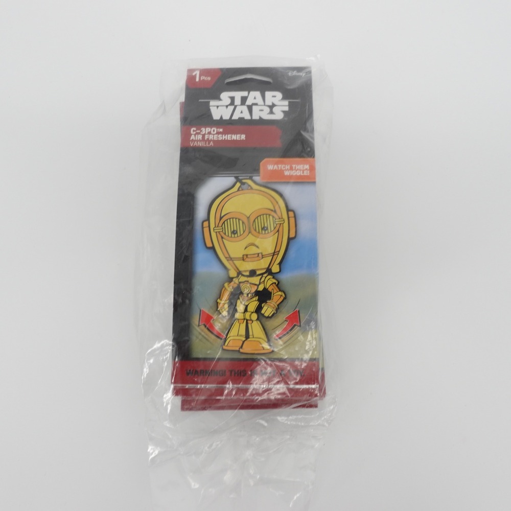 Star Wars C-3PO Wiggler Car Air Freshener Vanilla Scent 6 Pack Plasticolor
